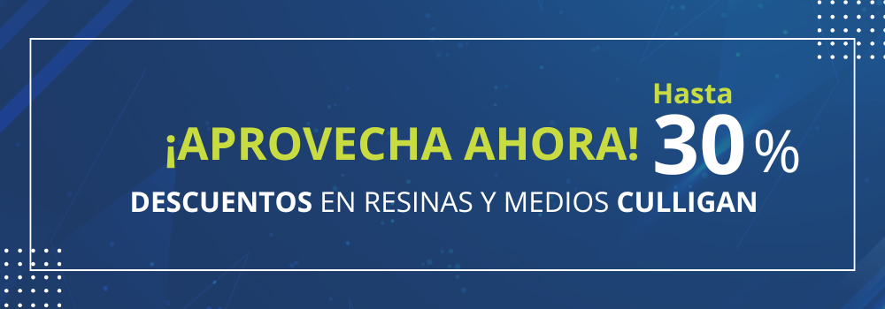 Descuentos en resinas y medios Culligan